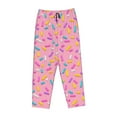 thumbnail image 4 of Disketp Pink Donut Print Women'S Comfy Pajama Pants Casual Drawstring Palazzo Lounge Wide Leg Pants, 4 of 9