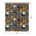 thumbnail image 5 of Gray Halloween Boo Icons Shower Curtain 72"x84" ,Bathroom Decorative Shower Curtains Set with 12 Hooks,Modern Waterproof Washable Shower Curtain, 5 of 6