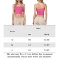 thumbnail image 3 of Top Bandeau acanalado para mujer, camisa sin mangas con hombros descubiertos, jersey, Tops básicos lisos, 3 of 7