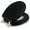 Black, variant on J&V Textiles Embroidered Soft Round Toilet Seat With Easy Clean & Change Hinge, Padded Beige