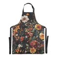 thumbnail image 6 of Yayeee Chief Kitchen Apron with Pockets for Cooking Water Resistant Unisex Adjustable Neck Strap, Colorful Flower, 6 of 7