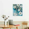 thumbnail image 3 of Nawypu White Flower Canvas Wall Art -painted Framed Floral Wall Painting Modern -drawn Artwork Hanging Pictures for Living Room Bedroom Decor Poster Bathroom (White Flower), 3 of 5