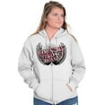 thumbnail image 5 of Country Strong Western Angel Wings Zip Hoodie Sweatshirt Women Brisco Brands X, 5 of 6