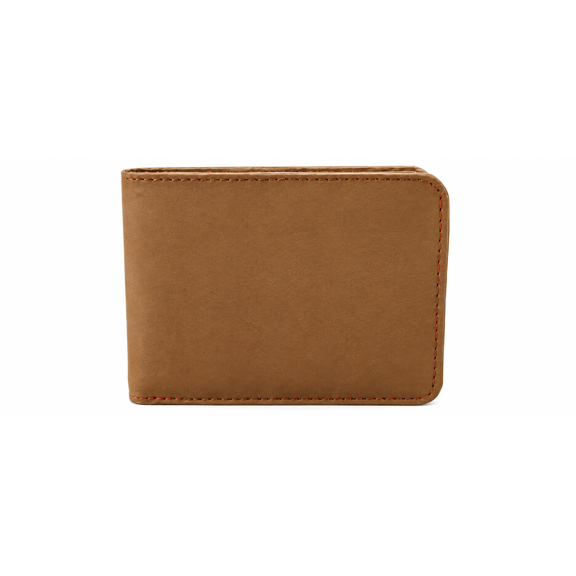 RAYMONS OVERSEAS-Men's Genuine Leather Bi-Fold Wallet Slim RFID Blocking Wallet with Multiple Card Slots Cash Pocket ID Window Durable Everyday Wallet Brown
