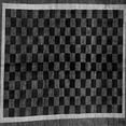 thumbnail image 1 of Ahgly Company Indoor Square Checkered Gray Modern Area Rugs, 8' Square, 1 of 4