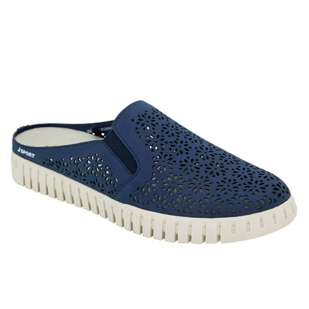 

JSport Ladies Floral Slip On Mule Clog - Casual Women s Slipon Shoe (9)