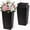 Black, variant on Goldensoil 2 Pack 21.5" Tall Round Planter Pots, with Water Level Monitor & Inner Bucket, White