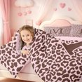 thumbnail image 4 of meiyoeat Pink Bowknot Monogrammed M 7-Piece Twin Bedding For Girls,Cheetah Print Letter Design Bedding Comforter Set,Pink Reversible, 4 of 7