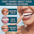 thumbnail image 1 of Clip in Veneers Teeth, 1 Pairs False Teeth - Clip in Veneers Teeth, Fake Braces Clip on Veneers Top and Bottom, Temporary Adjustable Snap-On Dentures, 1 of 4
