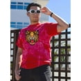 thumbnail image 2 of Roaring Tiger Printing Tie Dye Crystal Men -Image by Shutterstock, Male Small, 2 of 4