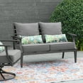 thumbnail image 6 of BPS 23x26x5 inch Outdoor Deep Seat Cushion, Water-Resistant Patio Furniture Cushions for Outdoor Chairs, Sofa, Couch, 2-Piece, Charcoal, 6 of 8