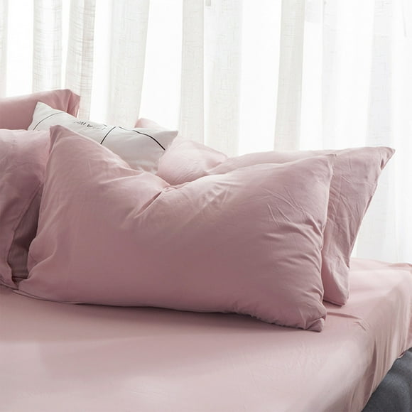 Nilvkv Washed Solid Color Pillowcase Good for Hair and Linen Texture Soft Comfortable and Breathable Side Opening