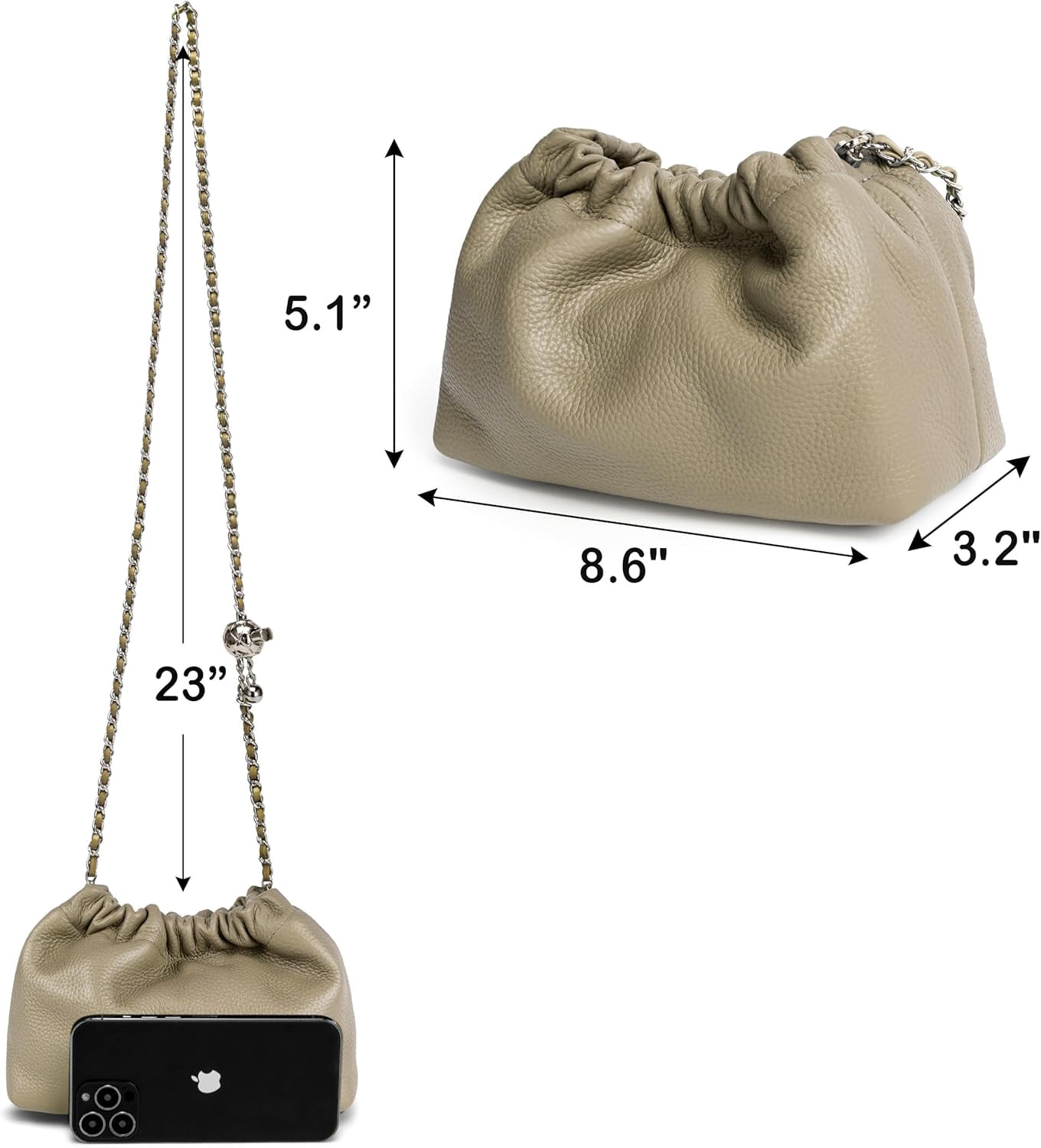 Small Crossbody Bag For Women Trendy.Dumpling Bag Clutch Purse For Women Evening Bag Cloud Purse Vegan Leather Hobo Bag
