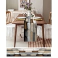thumbnail image 6 of Table Runner Dresser Scarf 13 x 90 Inch Abstract Brown Beige Black Distressed Plaid Oil Painting Table Runners Non-Slip Heat Resistant Kitchen Dining Table Decor for Indoor Outdoor, 6 of 7