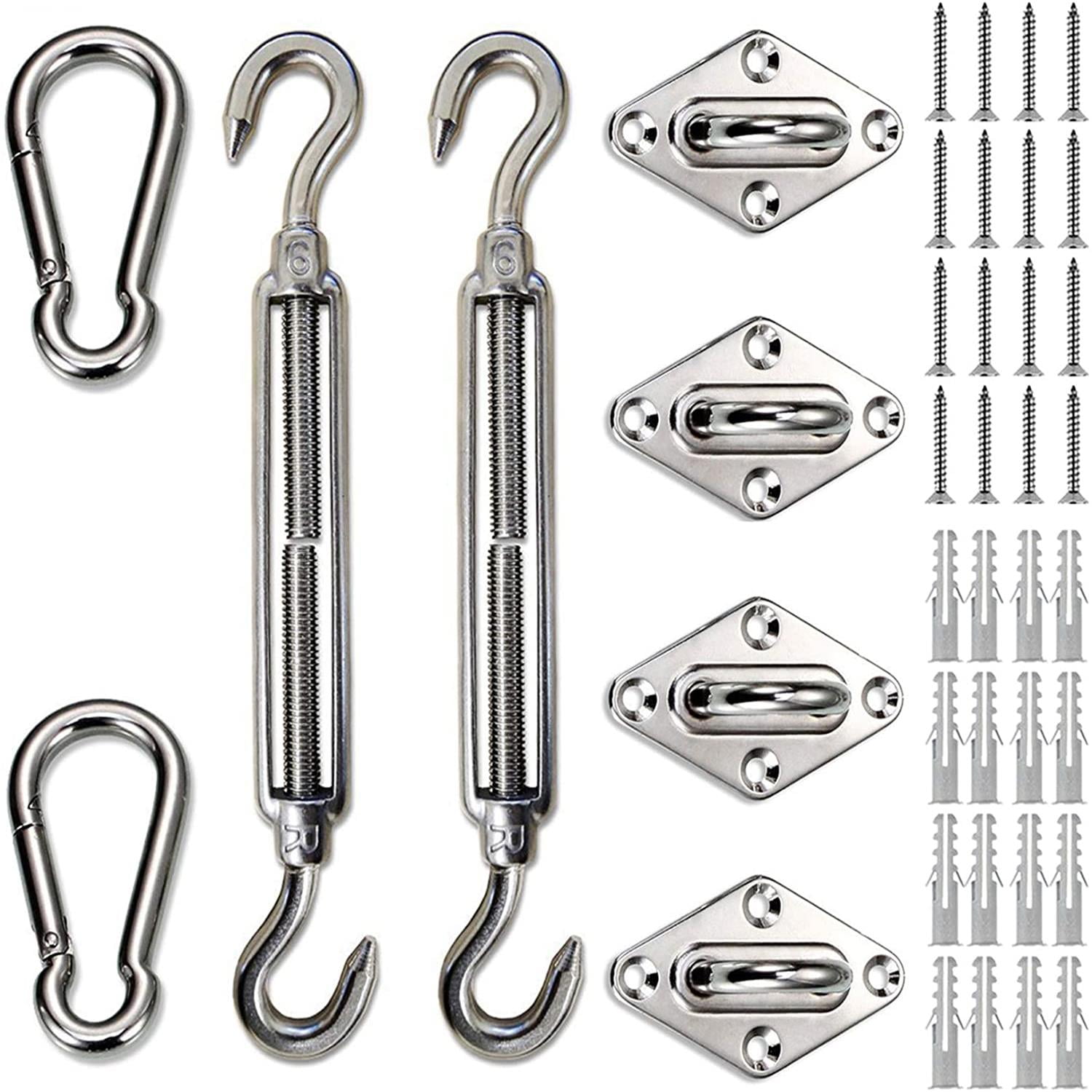 LOVE STORY Shade Sail Hardware Kit 6 inches 316 Stainless Steel for