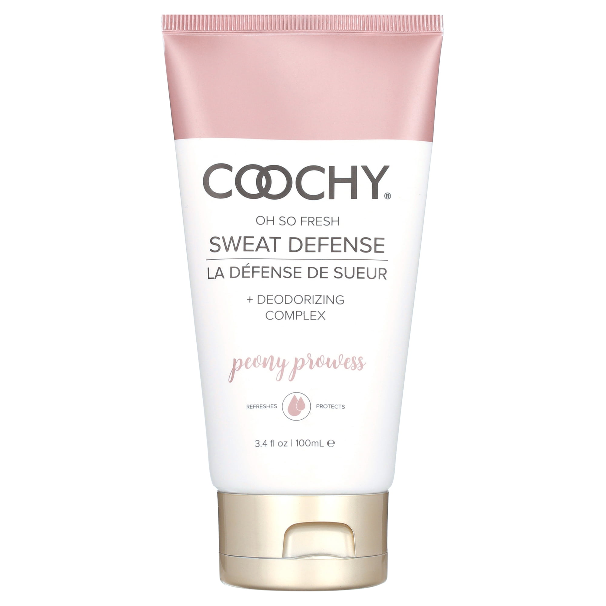 Coochy Sweat Defense Intimate Protection Lotion | Calming Feminine Care Cream Deodorizer | Peony Prowess, 3.4 oz