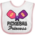 thumbnail image 3 of Inktastic Pickleball Princess Girls Baby Bib, 3 of 4