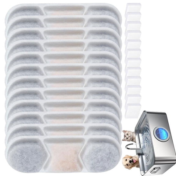 12 Pack Premium Replacement for WF120 Large Pet Fountain 12L with 4 Stage Filtration