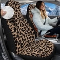 thumbnail image 2 of KUIFORTI Leopard Print Seat Covers for Cars 6 Pack with Car Steering Wheel Accessories Auto Center Console Pad Car Seat Belt Pad Cover Personalized for Cars Sedans and SUVs, 2 of 6