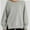 Gray, variant on Women Oversized Sweatshirts Crewneck Side Slit Pullover Long Sleeve Casual Tops