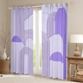 thumbnail image 2 of Manfei Retro Geometric Line Blackout Curtains Set of 2 (52x84 Each),Modern Abstract Art Window Curtains,Purple Circle Circular Curtains and Drapes For Men Women,Ultra Soft Home Decor, 2 of 6