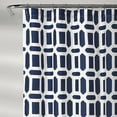 thumbnail image 2 of Lush Decor Sequoia Geo Polyester Shower Curtain, 72x72, Navy, Single, 2 of 5