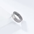 thumbnail image 2 of PAMTIER Unisex 6mm Simple Personality Hip Hop Dome Brushed Matte Stainless Steel Biker Ring Statement Band Comfort Fit Ancient Silver Size 9, 2 of 5
