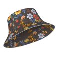 thumbnail image 2 of Easygdp Colorful Flowers With Butterfly Double-Sided Reflective Fisherman Hat,Sun Visor,Casual Hat,Fluorescent Hat,Suitable For Outdoor And Night Walking,Unisex, 2 of 9