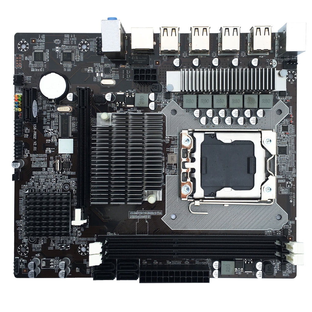 X58 Motherboard 1366 Pin Desktop Motherboard ECC Memory LGA 1366 DDR3 S-ATA II Maximum 16GB Walmart.com