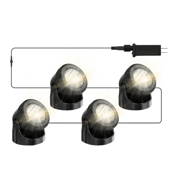 Underwater Pond Lights with Timer, 3200K Warm White Submersible LED Fountain Lights with Waterproof, Warm Light US Plug,1 * Underwater Pond Lights,Warm Light