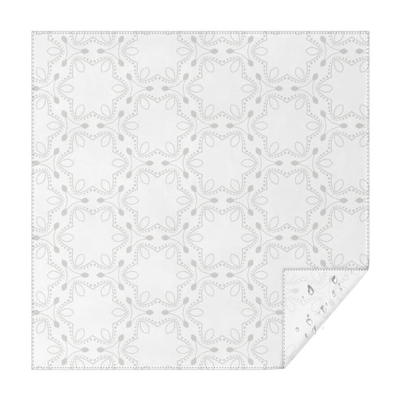 Floral 42" Square Waterproof Tablecloth, Floral Print Polyester Table Cover