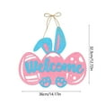 thumbnail image 3 of SDJMa Easter Egg Door Sign, 14.2" Paper Bunny Egg Welcome Sign Door Hanger for Spring Easter Home Front Porch Wall Hanging Decor, 3 of 9