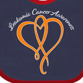 thumbnail image 4 of Inktastic Leukemia Awareness with Orange Ribbon Heart Boys or Girls Baby Bib, 4 of 4