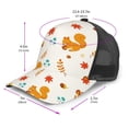thumbnail image 2 of Lsque Squirrel Maple Leaves And Nuts Printed Trucker Hat - Baseball Cap for Men Women - Breathable Mesh Side, Adjustable Fit - for Casual Wear, 2 of 7