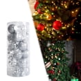 thumbnail image 1 of Adornos de bolas de Navidad BLESIY decoración colgante de Plata 24 piezas, 1 of 8