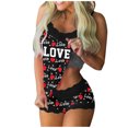 thumbnail image 1 of Conjunto de pijama sin mangas para mujer Cami y pantalones cortos Estampado Pijama de 2 piezas Lencería sexy Fridja fhjkhfk456423, 1 of 4