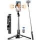 thumbnail image 1 of Trípode selfie Stick de 45 pulgadas con 2 luces, trípode extensible 5 en 1 para teléfono selfie Stick, palos selfie portátiles con control remoto inalámbrico compatible con iPhone 15/14/13 Pro Max, Sa, 1 of 5