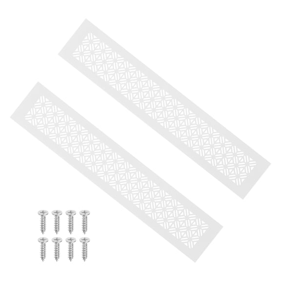 Uxcell Door Air Vent Cover, Heavy Duty Aluminum Grille Ventilation Cover Louvered with Mounting Screws for Wardrobe Door 16 x 3 Inch