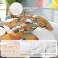 thumbnail image 3 of Luxurious Bedding 3 Piece Duvet Cover Set California King, Abstract Middle Century European American Colors Soft Microfiber Comforter Cover with Zipper Closure & Pillowcases, Quilt Cover, 3 of 9