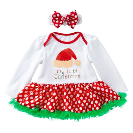

Odeerbi Clearance Girls Dresses Baby Girl Clothes Toddler Newborn Princess Letter Tutu Dress Christmas Outfits Set
