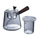 thumbnail image 3 of Tetera Durable Estufa transparente con colador 2 en 1 Hervidor de agua de vidrio Tetera de vidrio para mesa de comedor Té suelto Té perfumado Bolsas, 3 of 9