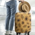 thumbnail image 2 of Yellow Black Polka Dot Sunflower Pattern Luggage Cover Fashion Suitcase Cover Baggage Covers Fit 25-28 Inch Luggage (Go Travel), 2 of 5