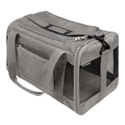 TrustyPup Comfort Cruiser Pet Carrier for Small Dogs & Cats, Medium Gray, Soft-Sided Travel Carrier with Mesh Ventilation, Airline Approved