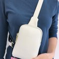 thumbnail image 4 of Bolso bandolera de cuero Bolso de pecho para mujer bolso bandolera simple de un solo hombro, 4 of 5