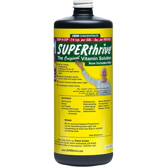 SUPERthrive VI30162 Plant Vitamin Solution, 1 Quart, Yellow