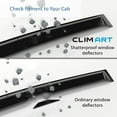 CLIM ART In-Channel Incredibly Durable Rain Guards for Jeep Wrangler JL ...