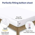 thumbnail image 3 of 100% Organic Cotton Twin Fitted Sheet, Cooling Percale Weave, Lightweight, Snug-Fit, Crisp, Cotton Fitted Sheet Twin, Deep Pocket, White Fitted Sheet Twin, 3 of 5