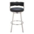 thumbnail image 3 of Gimsby Swivel Barstool Black Barstool, Modern Style, Plush and durable faux leather fabric, Plywood, Indoor Bar, 3 of 5