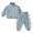 Blue, variant on 6M-5Y Toddler Boys Girls Cotton Outfits Long Sleeve Mock Neck Varsity Jacket Jogger Pants Two-piece Set Baseball Zipper Casual Loungewear Toddler Boys Girls Clothes