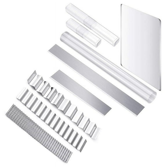 9Pcs Polymer Clay Cutter Tool Set Roller Acrylic Sheet DIY Clay Roller Tool for Shaping S C289